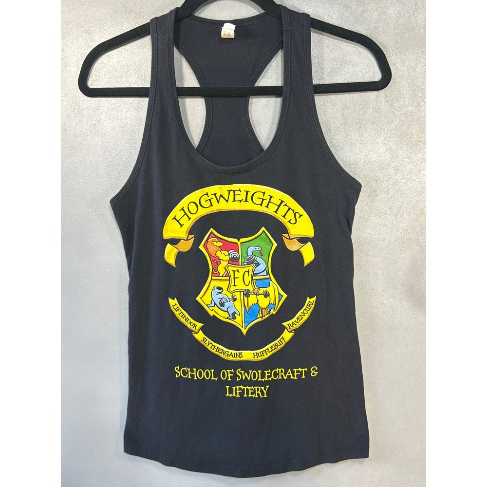 Next Level Hogweights School of Swolecraft & Liftery Racerback Tank Top Small - Picture 3 of 5